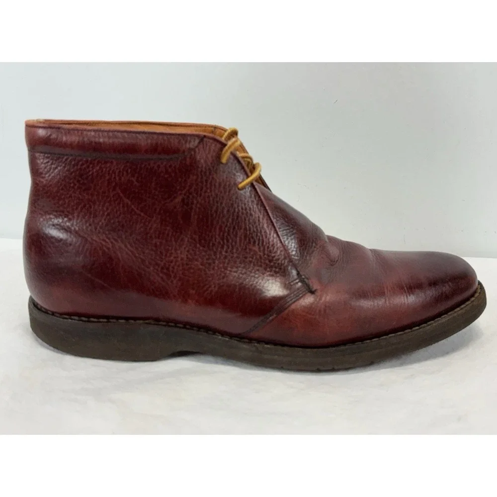 Unbranded Leather Chukka Boots Men's 10.5 Burgundy Vibram Soles